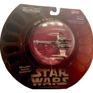 Vintage 1996 Micro Machines Star Wars Y-Wing Starfighter Die Cast Toy New